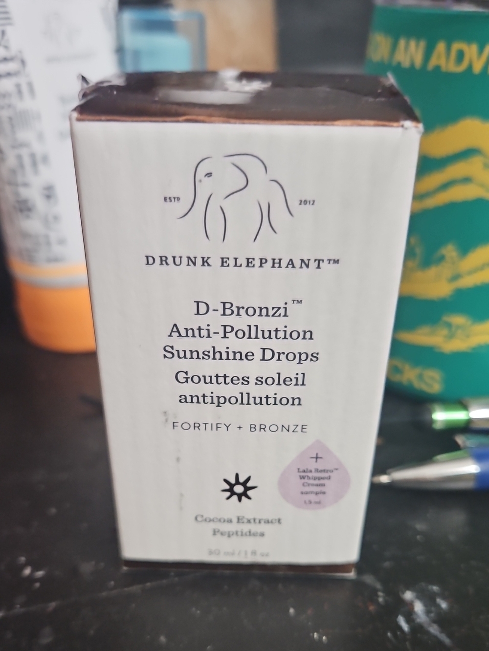 Drunk Elephant D-Bronzi Anti-Pollution Sunshine Drops - White & Bronze Accent